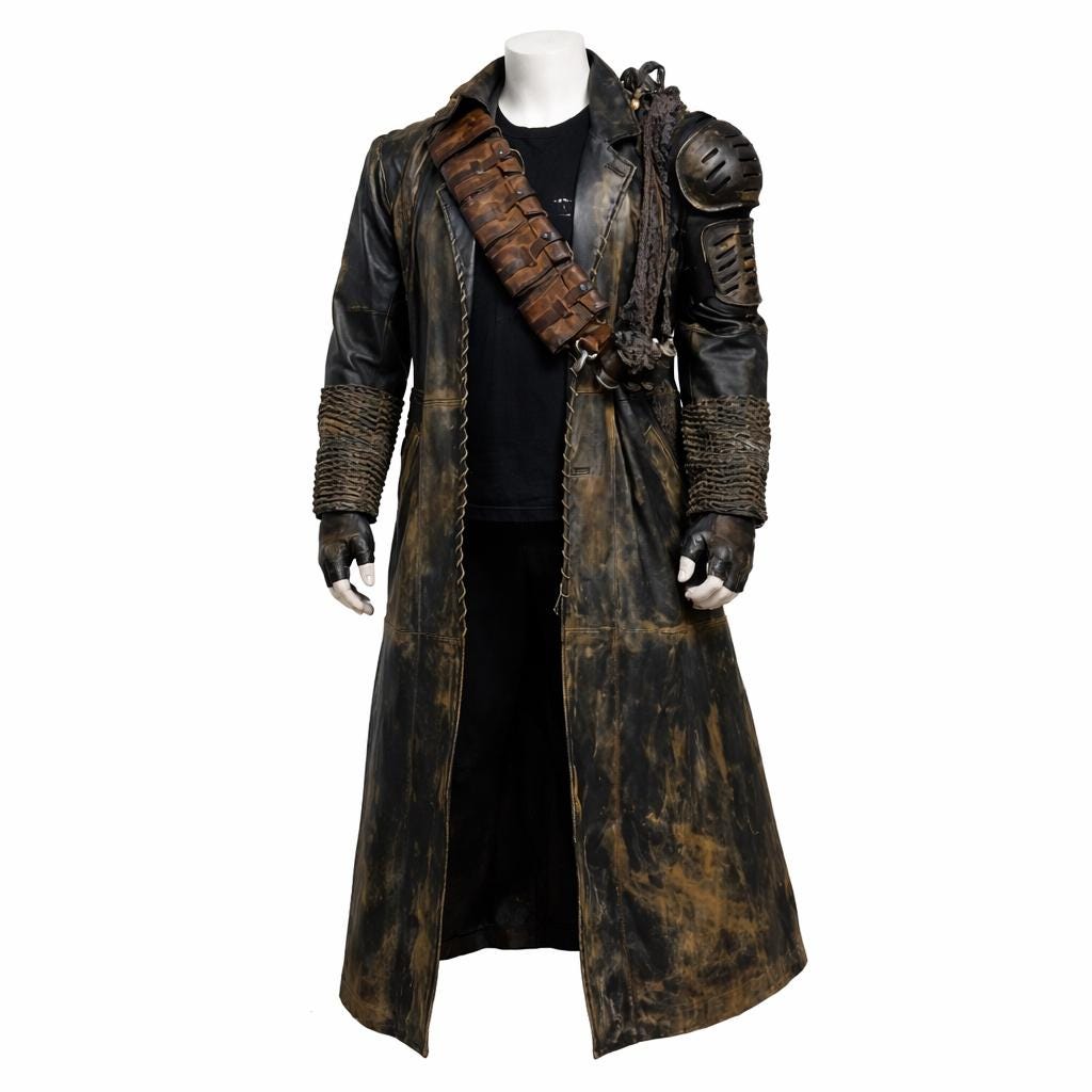 神風コレクション　OVER COAT MADLANE Post Apocalyptic Canvas Trench Coat, Mad Max Style Long Coat