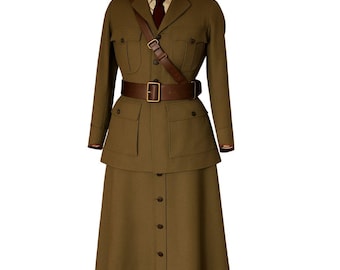 第二次世界大戦時の陸軍看護師用ウール製制服：米国女性医療部隊