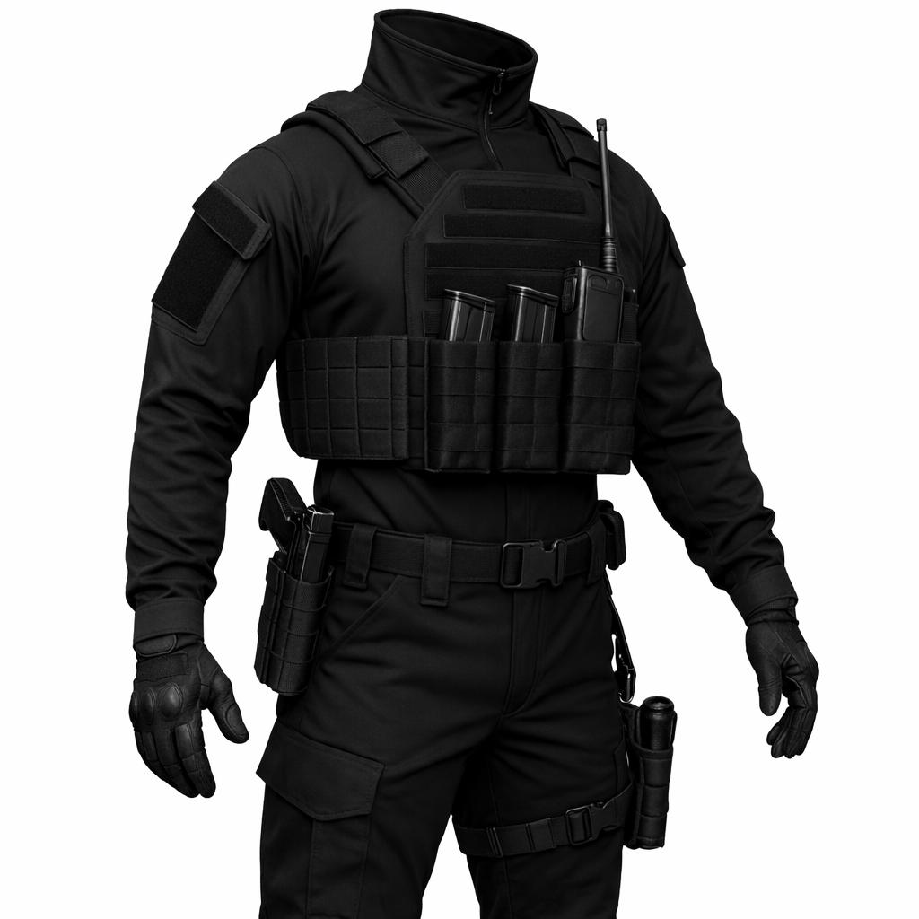 Black Tactical Jumpsuit Costume | Special Ops SWAT Uniform | Military ...