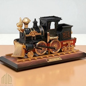 Boîte à musique train vintage - Ornement créatif de locomotive, décoration d&#39;anniversaire, de maison, de bureau ou de salon