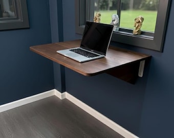 Wall-Mounted Folding Table, Folding Table With Shelves, Space Saving Table, Folding Dining Table, Murphy Table, Study desk, Foldable Desk