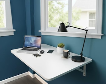 Wall-Mounted Folding Table, Folding Table With Shelves, Space Saving Table, Folding Dining Table, Murphy Table, Study desk, Foldable Desk