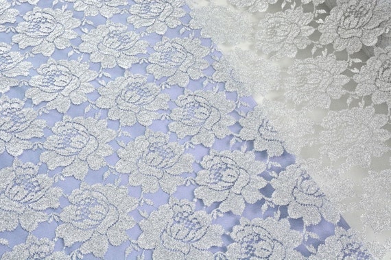 Sparkly Silver Fabric, Silver Christmas Decoration Fabric, Silver Wedding Dress, Silver Wedding Table Cloth, Silver Roses