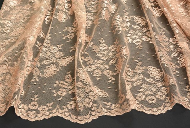 Lace Fabric Copper Gold Lace Metalic Lace Wedding Dress Etsy
