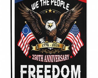We The People 250th Anniversary Garden Flag - 1776-2026 Patriotic Eagle Freedom Yard Decor
