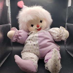 Vintage 1986 Poter Toys Clown Wind Up Musical Doll w/ Moving Head Made in Taiwan