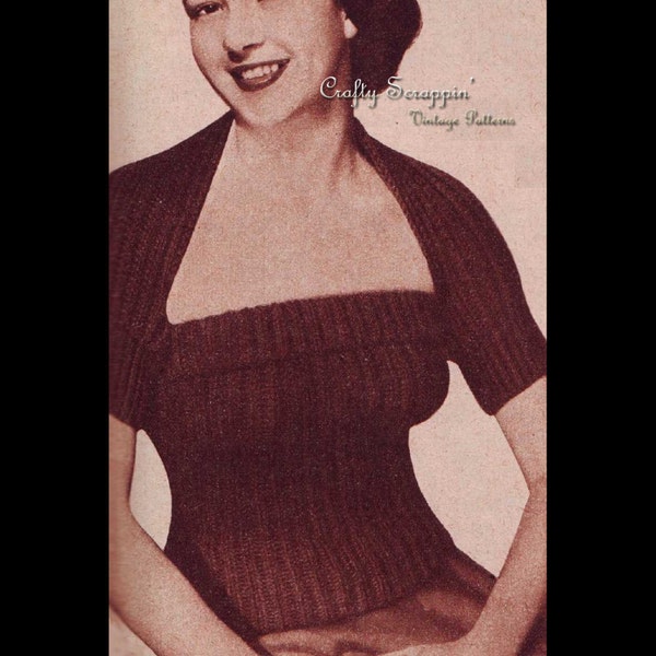 1951 Sunflower Tube Top and Bolero Pattern