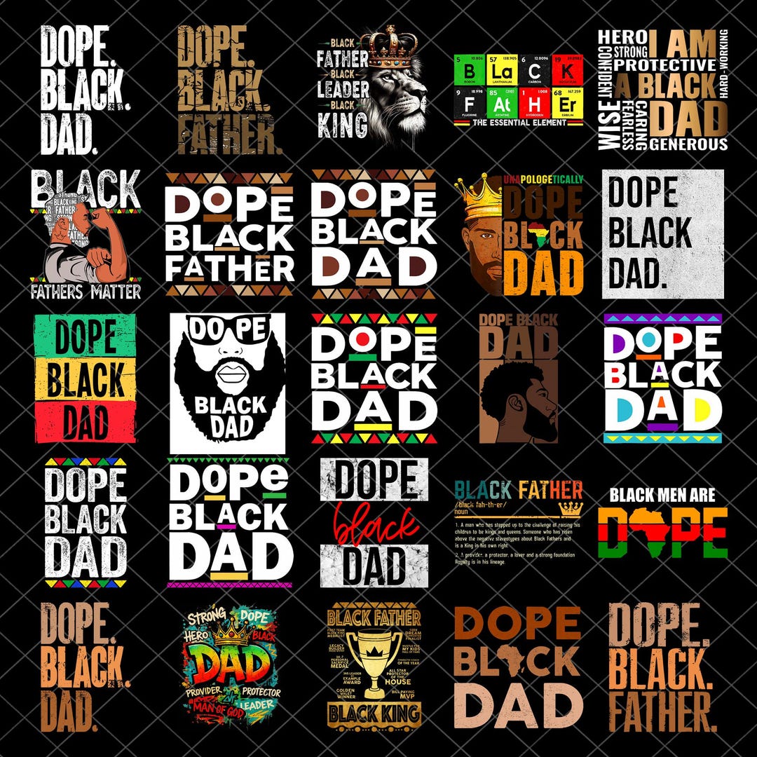 Dooed Dope Black Father Png Bundle, Fathers Day Png, Melanin Png, Dope Png ...