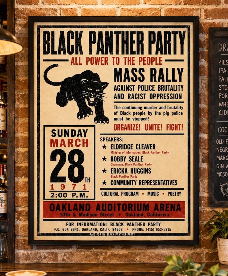 1971 vintage protest rally poster featuring retro activist typography and historic political movement broadside design