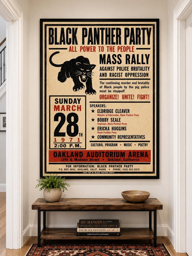 1971 vintage protest rally poster featuring retro activist typography and historic political movement broadside design