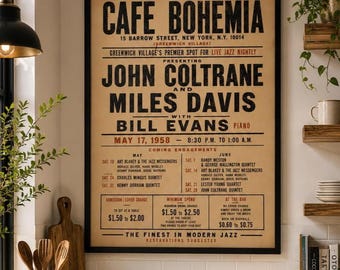 Café Bohemia 1958 Jazz Club Poster Greenwich Village New York