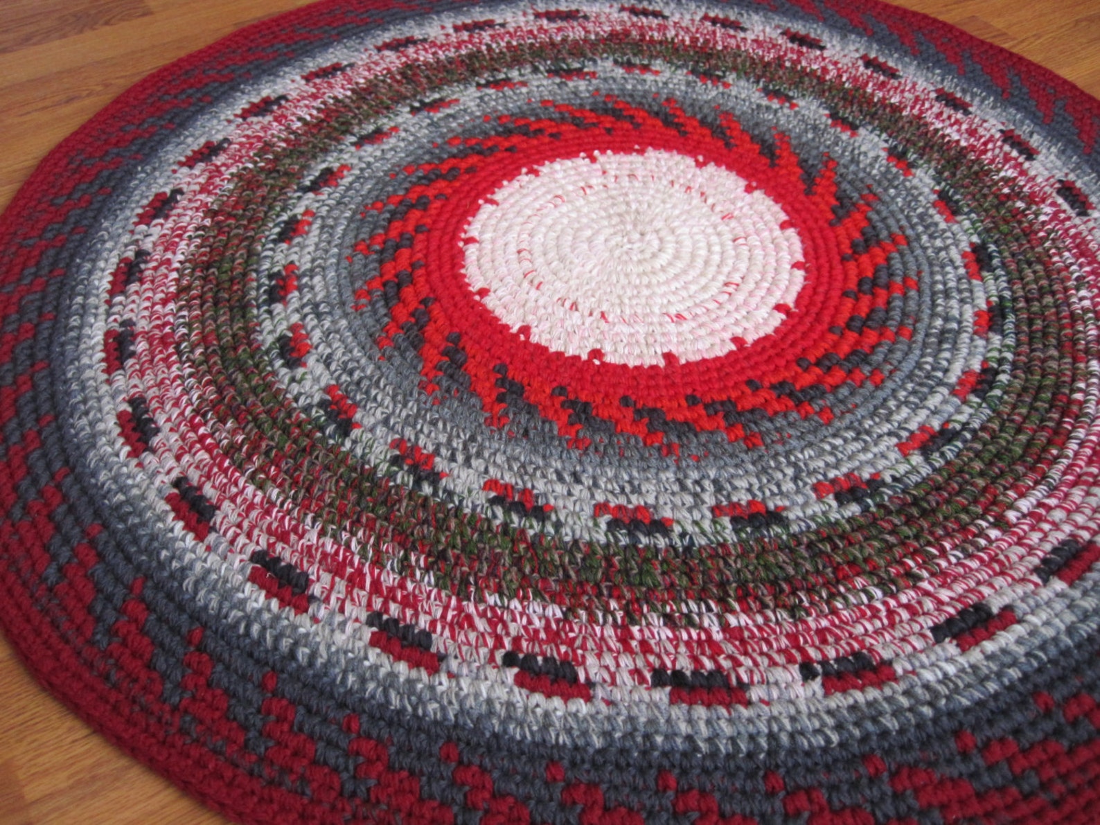 Hand Crochet Multicolor Rug With Expressive Patterns 40 or Etsy