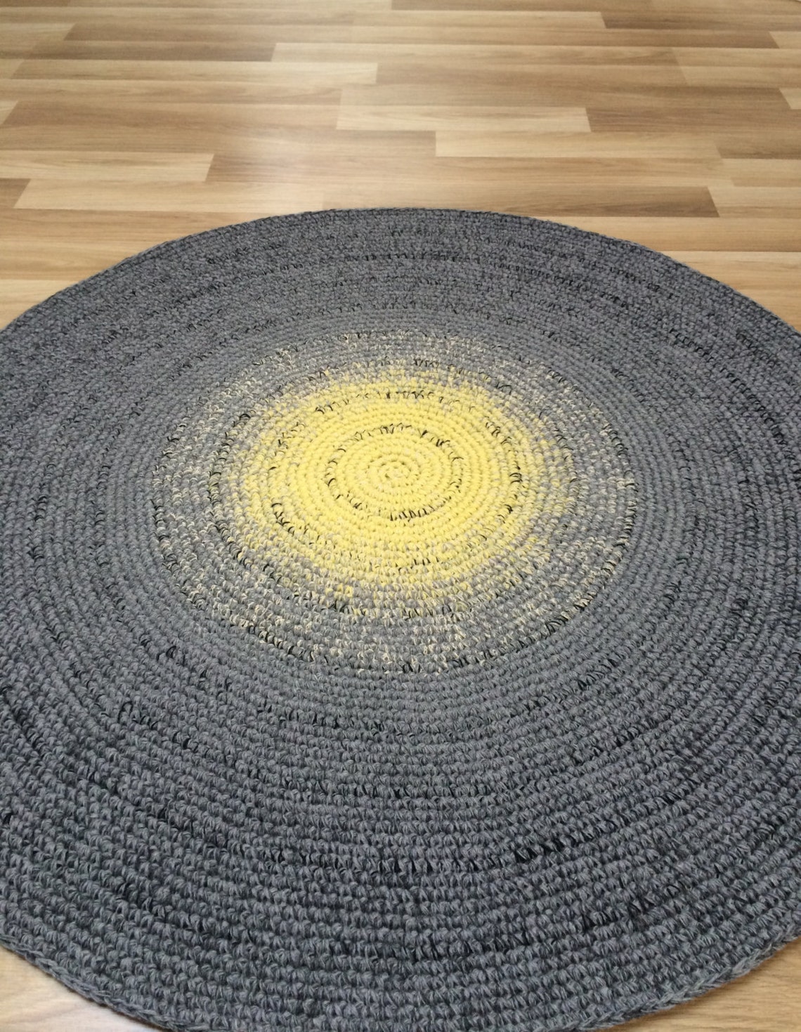 Beautiful Hand Crocheted Round Rug 45'' in Diameter Etsy
