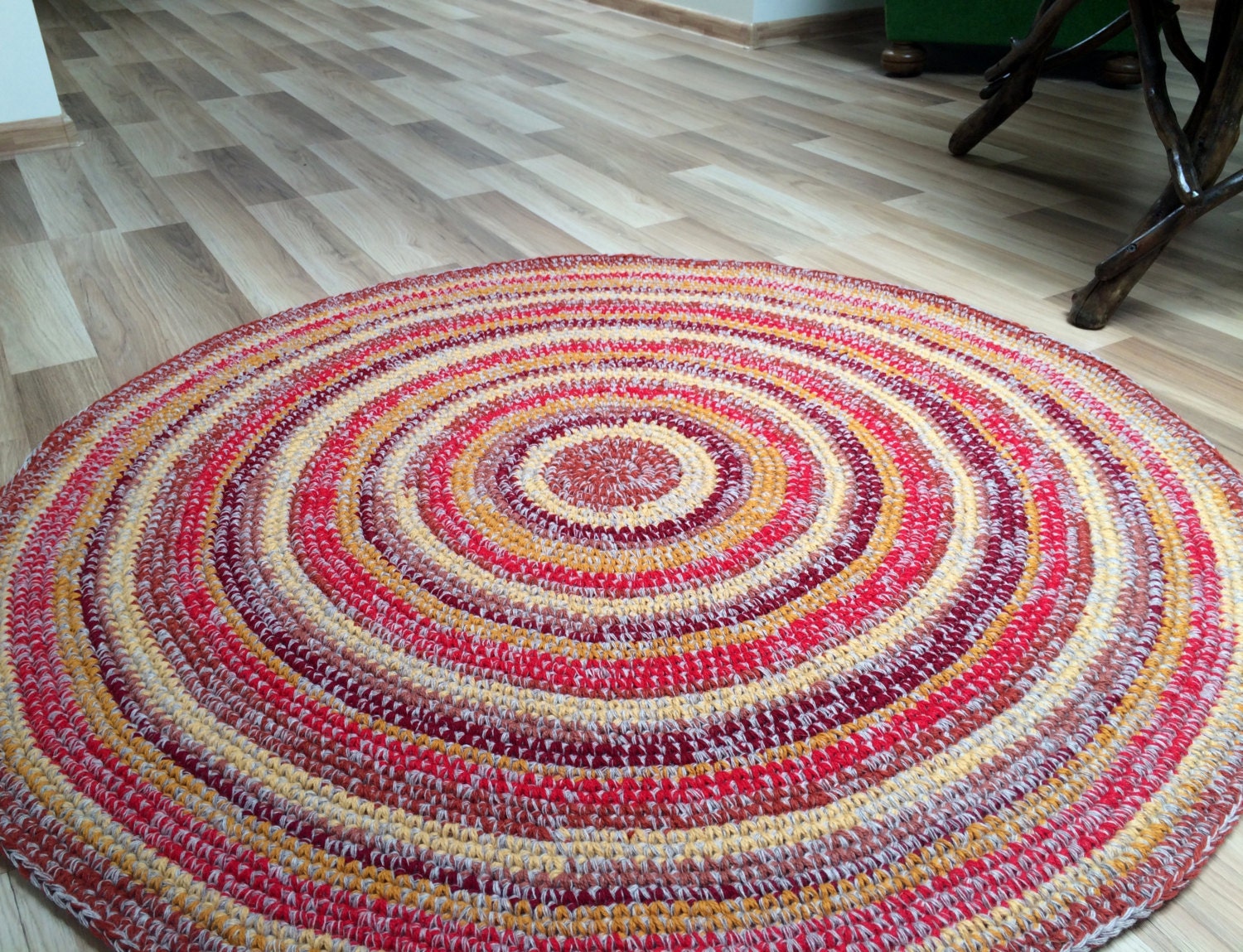Beautiful Crochet Round Rug 45'' in Diameter Etsy