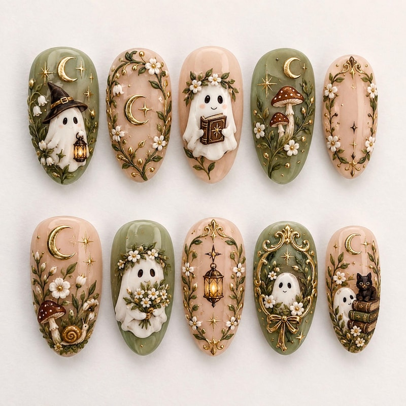 Witch Nails Halloween - Etsy