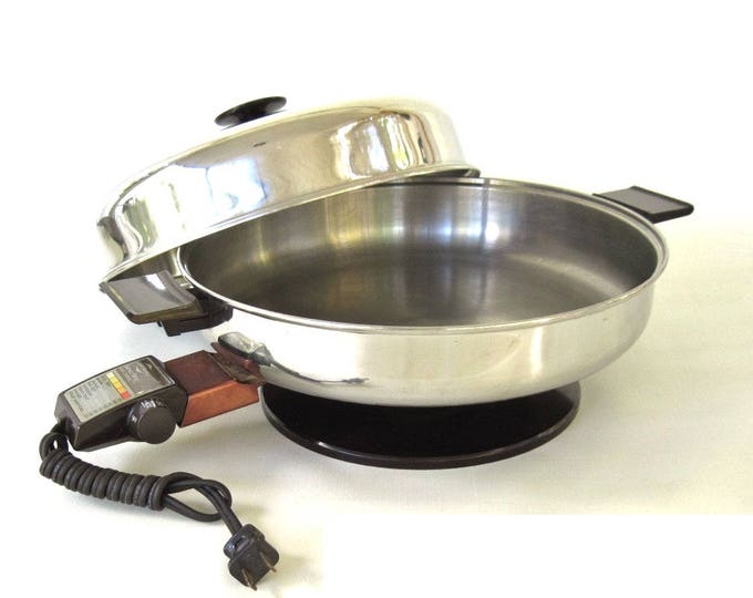 West Bend Electric Skillet 73010 Frying Pan Stainless Steel Small