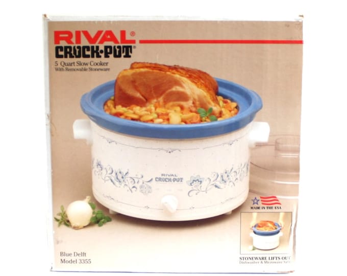 Rival Crock Pot 3355 5 Qt Crockpot Slow Cooker 1990s Vintage Small