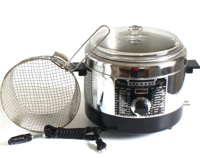Kenmore Deep Fryer Cooker 309.69320, Vintage Chrome Small Kitchen
