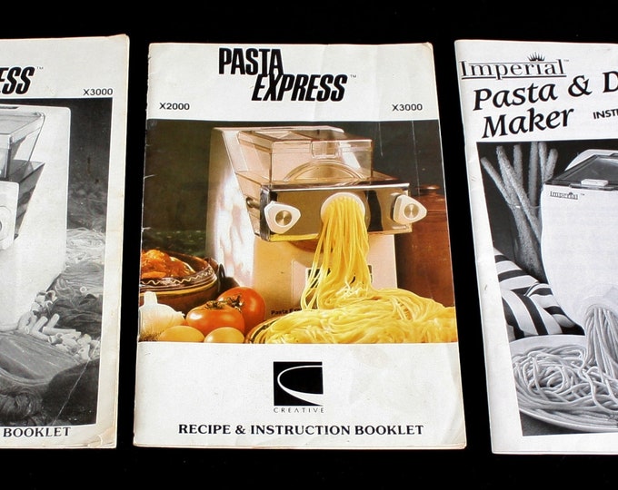 Pasta Express X2000 X3000 Instruction Booklet, Owner's Manual With