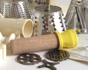 Repuestos para la picadora de carne Super Chef Varco Master Craft, fabricada en Francia (similar a la Moulinex Charlotte Salad Maker 308) Empujador de alimentos