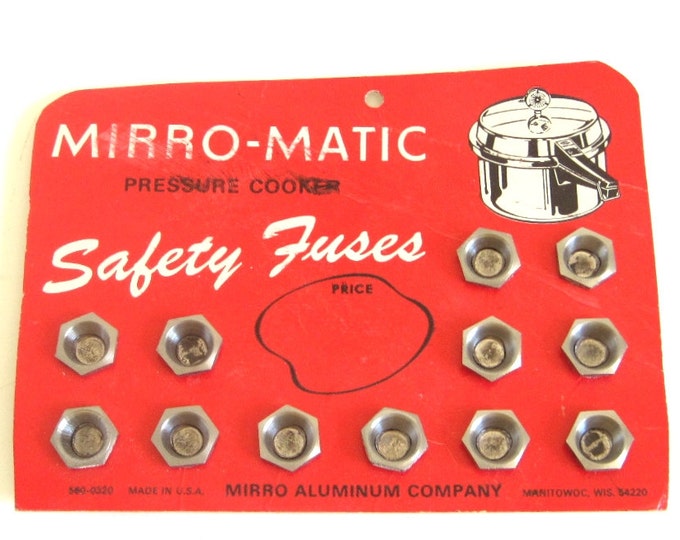 Mirro Pressure Cooker Fuse Plug Replacement Parts Vintage Mirromatic Safety Fuses S9888 Etsy