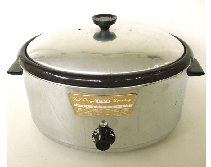 Nesco Roaster Oven Slow Cooker 6 Qt & Insert Vintage Etsy