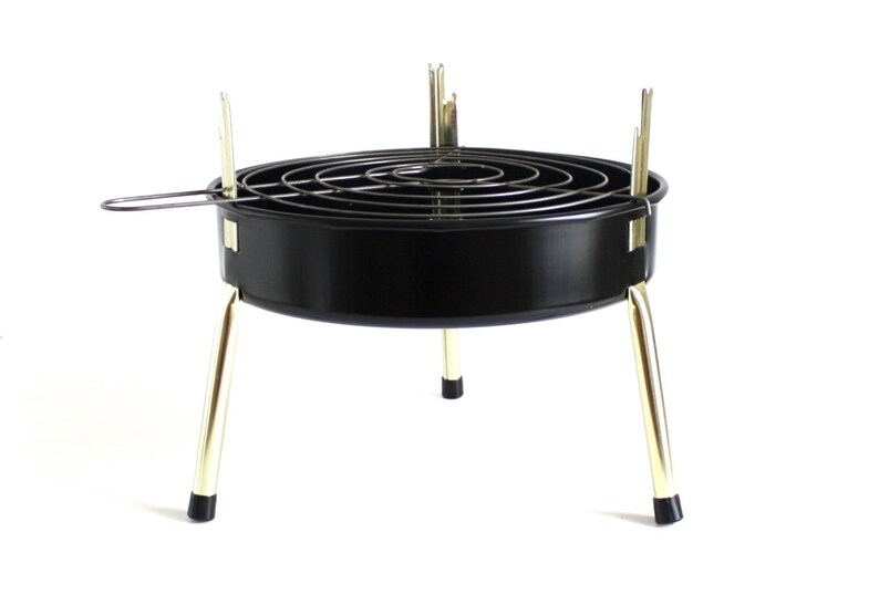 Portable Grill Charcoal Bbq 1970s Small Round Picnic Image 0
