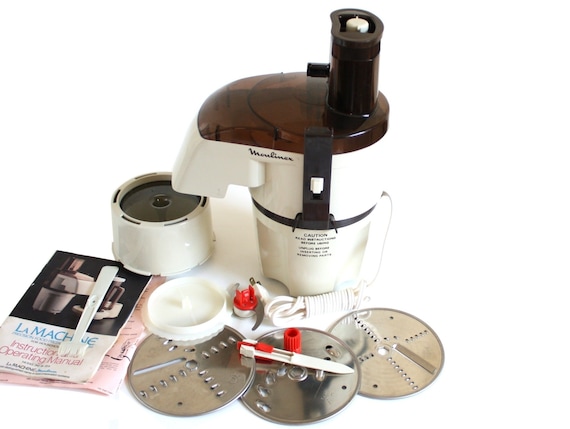 Vintage Moulinex La Machine II Food Processor Whisk Attachment Shredding  Discs 