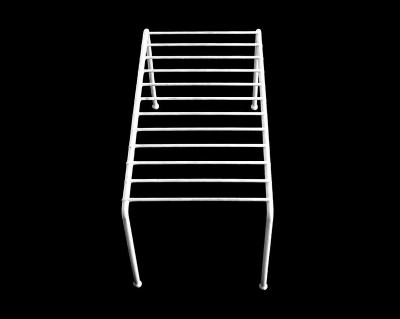 White Dish Rack Shelf Cupboard Organizer Vinyl Coated Wire Etsy