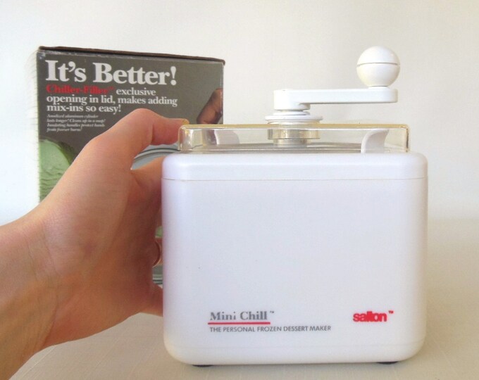 Salton Mini Chill Ice Cream Maker Half Pint Hand Crank ICM3 Etsy