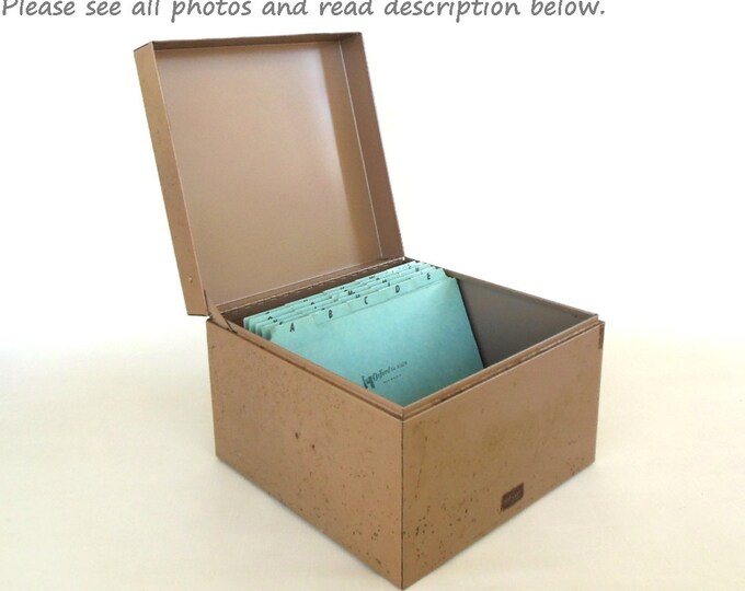 Weis Metal File Box 5 X 8 Index Cards Industrial Office Beige Etsy