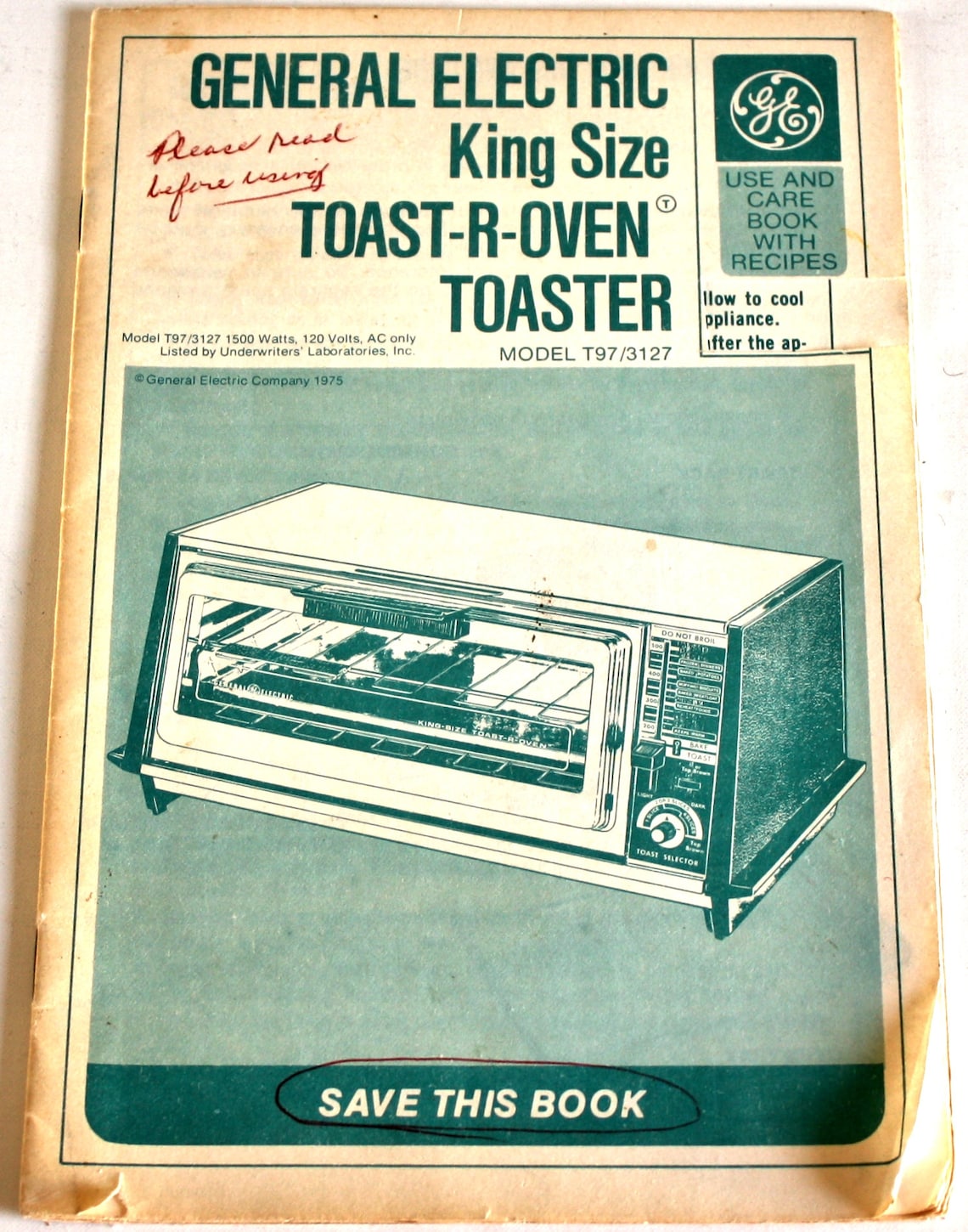 General Electric Toaster Oven Tray / Baking Sheet or Instruction Manual