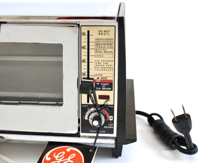 General Electric Toaster Oven A6T94 Chrome Made in USA 1970s Etsy