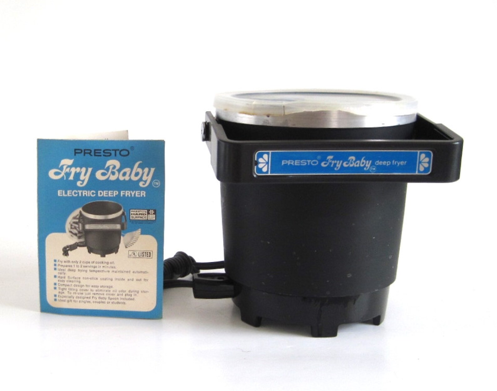 Presto Fry Baby Deep Fryer 1970s Vintage Small Appliance Black Etsy
