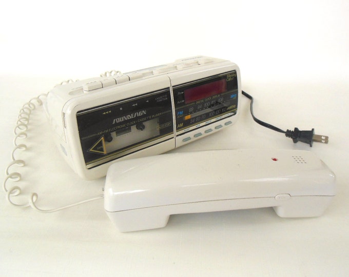 Cassette Alarm Clock Radio Phone Soundesign 80s Electronics 7580IVY Etsy