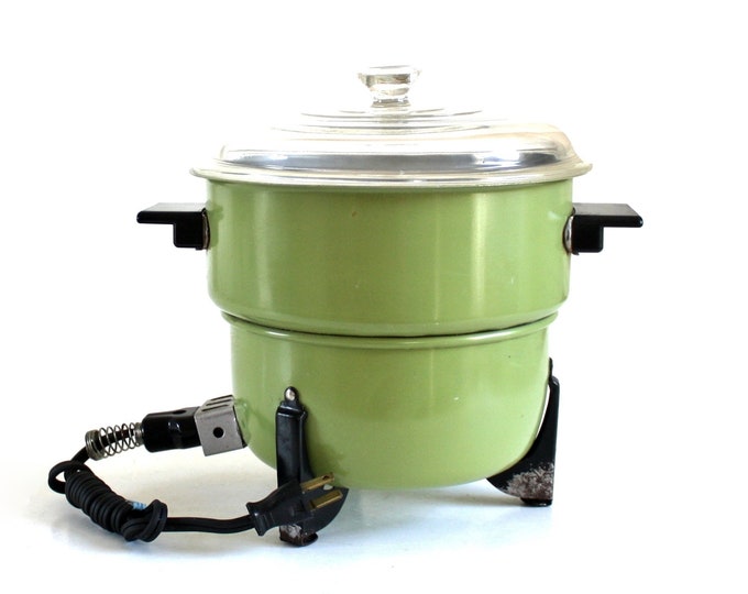 Electric Popcorn Popper Vintage Aluminum Dominion 1702 Automatic Corn