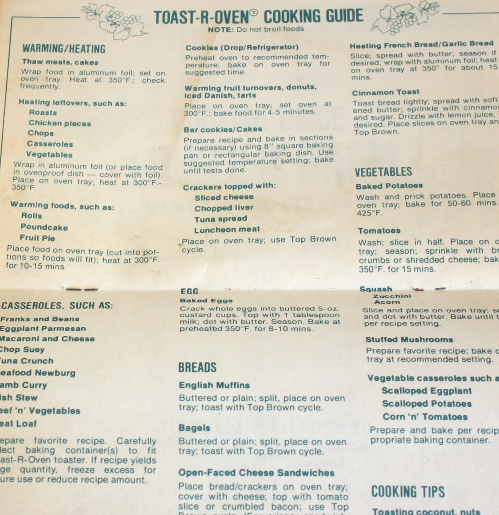 General Electric Toaster Oven Tray / Baking Sheet or Instruction Manual