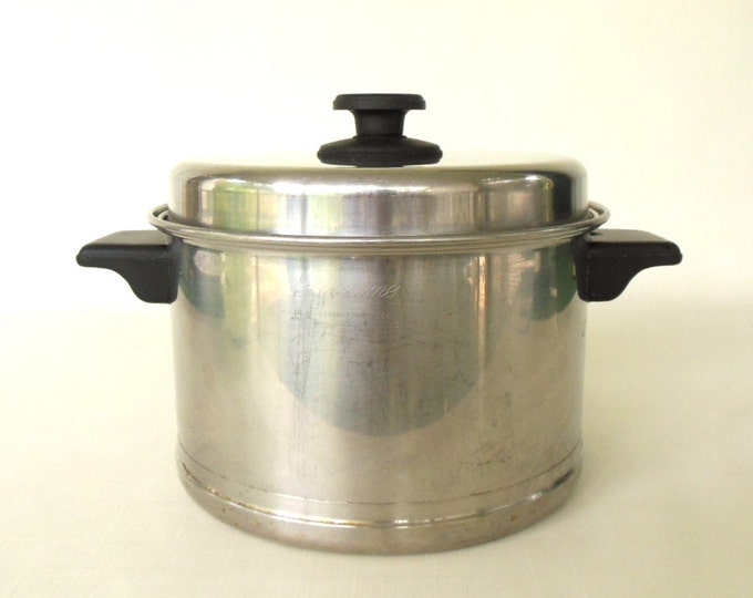 Lifetime Cookware 4 Qt Stock Pot Pan Dutch Oven Vintage Stainless