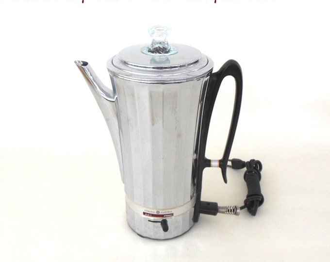 GE Coffee Percolator P50 General Electric Chrome Kitchen Appliance Etsy