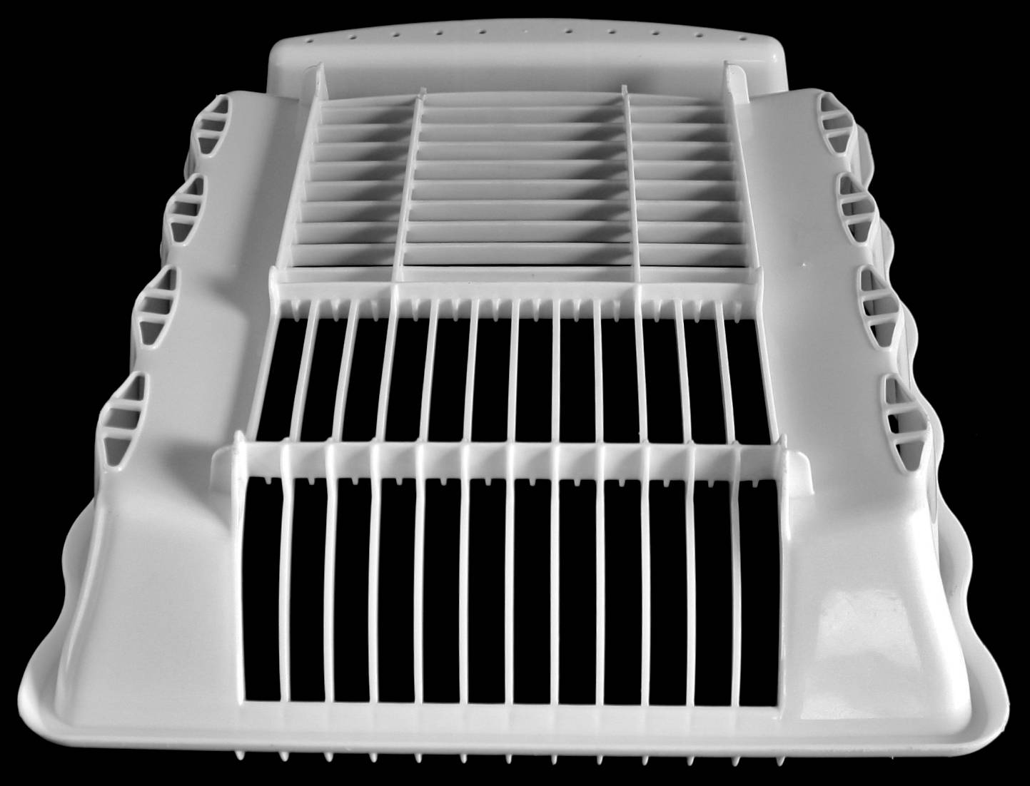 Rubbermaid Dish Rack 6055 Large White Plastic Wavy Sides Etsy