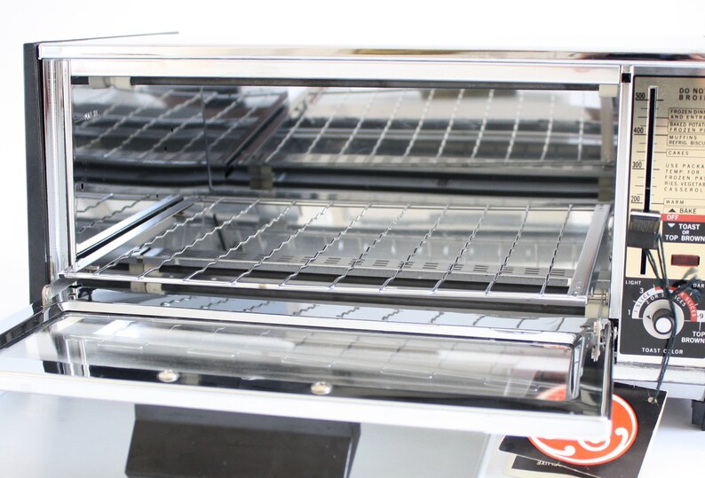 General Electric Toaster Oven A6T94 Chrome Made in USA 1970s Etsy