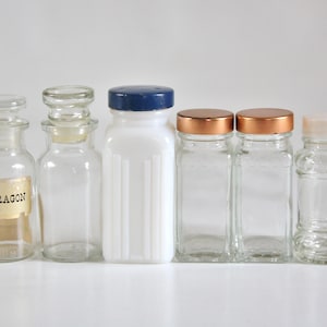 Glass Spice Jar Replacements for Kitchen Spice Rack, Empty Spice Jars Milk