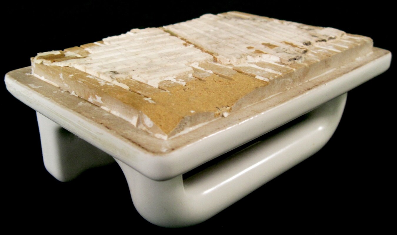 White Ceramic Soap Dish Shower Bathtub 1940s Bathroom Tile Etsy