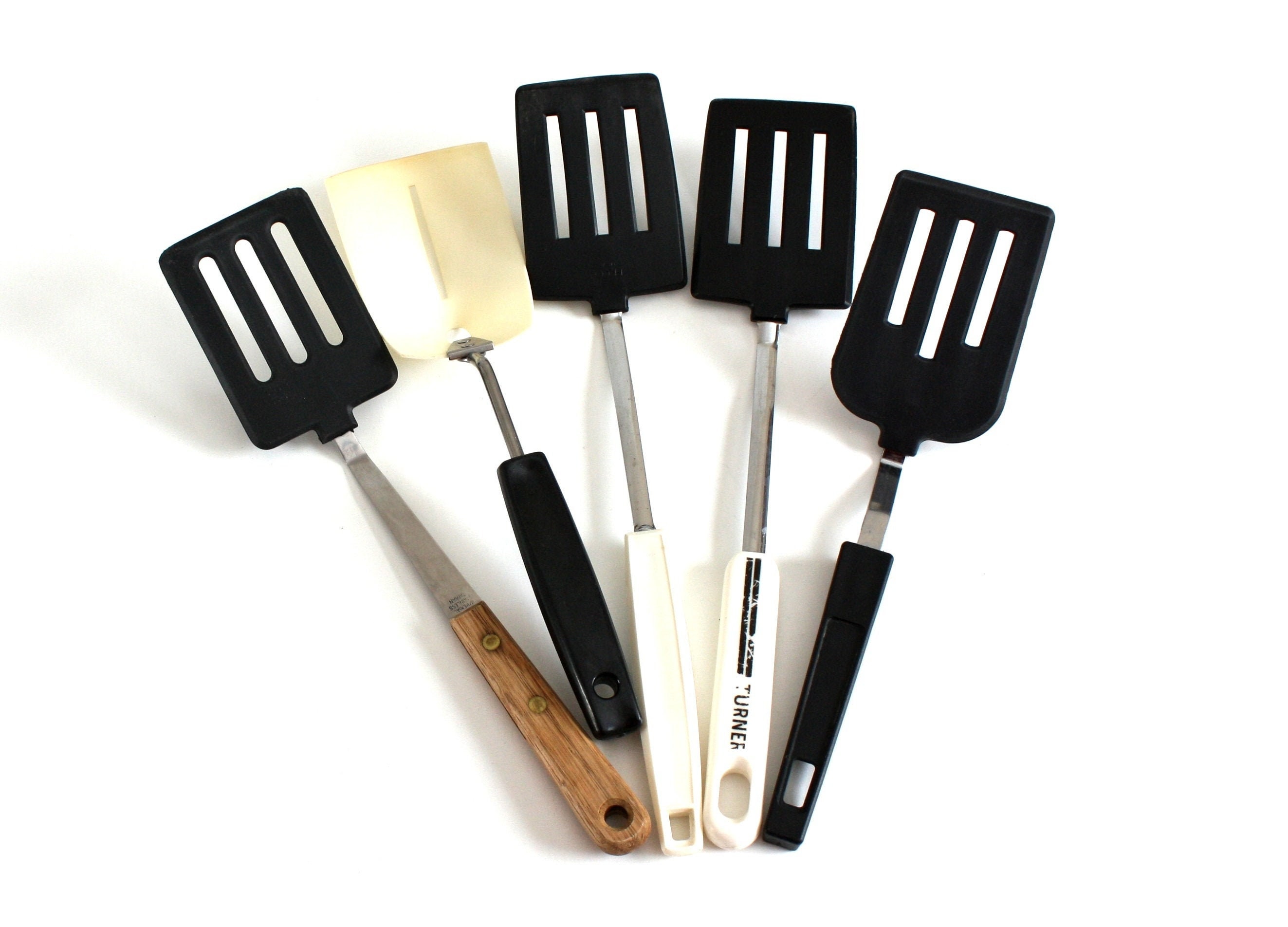 Ekco Plastic Spatula Imperial Wood Handle Foley Drain Hole Etsy