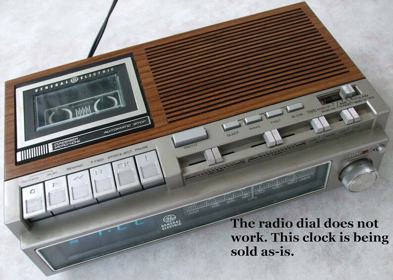 Digital Clock Radio Cassette GE General Electric 74975 C Etsy