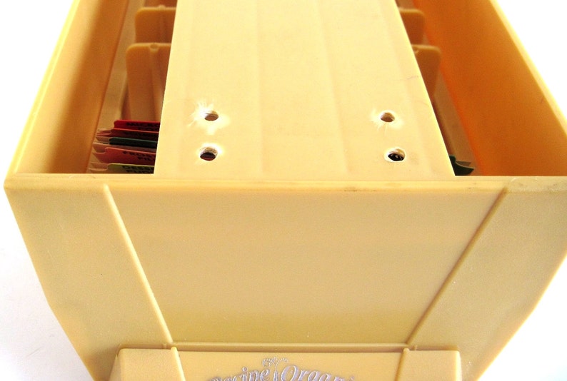 Plastic Recipe Card Box Under Recipe Drawer Flambeau Etsy