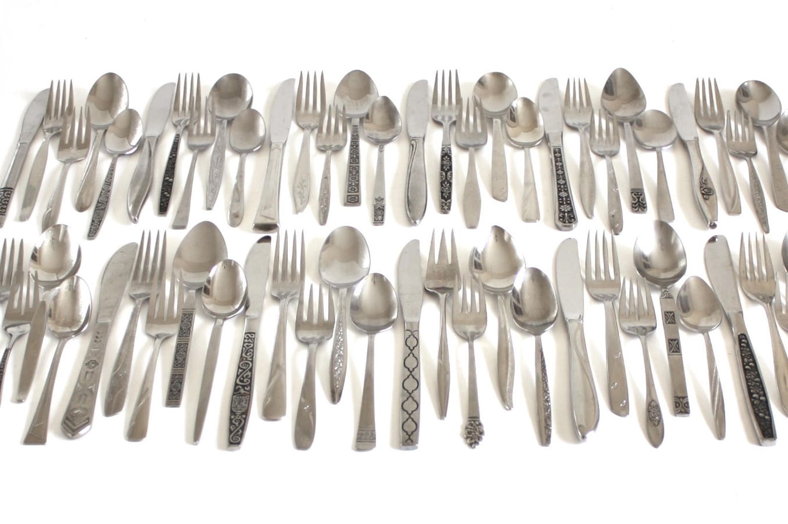 Mismatched Stainless Flatware Set or Individual Pieces Mid Etsy