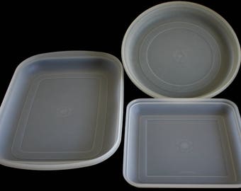 Tupperware Ultra 21: 1744 Lid for Roaster 1743, 1767 Quiche Lid, Bowl 1545, Individual Serving Dish 1768, 2 Qt Casserole