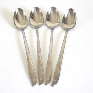 Oneida Twin Star Atomic Starburst Flatware Replacement Pieces, Mid Century Modern Community Stainless Silverware, Teaspoon, Dinner Fork, etc 4 iced tea spoons