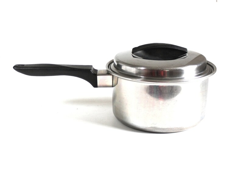 Ekco Flint Ware Cookware 1 1/2 Quart Saucepan Stainless Etsy